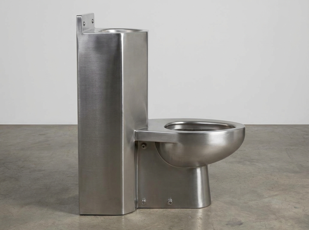 Vaso sanitário em aço inox antivandálico para presídios e áreas de segurança