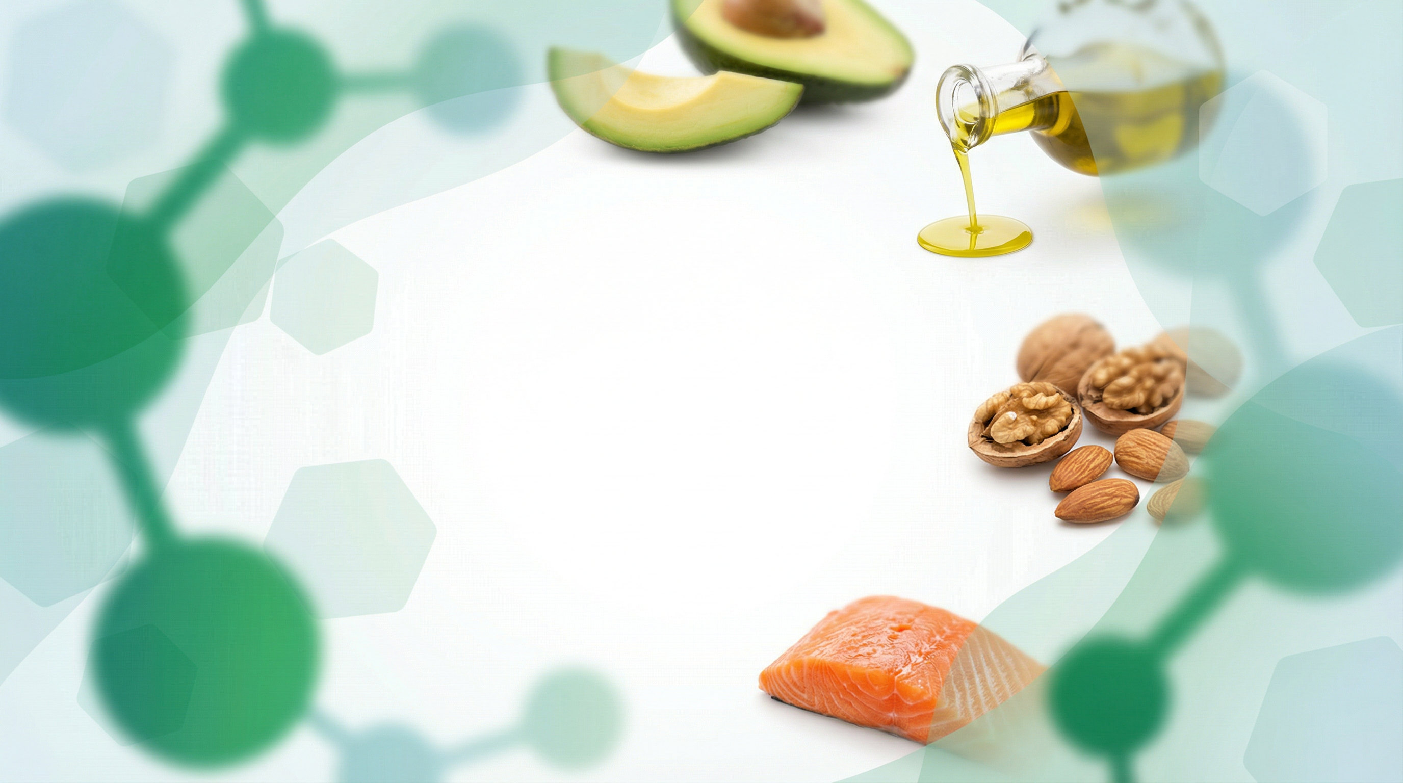 Healthy fats and nutrition background
