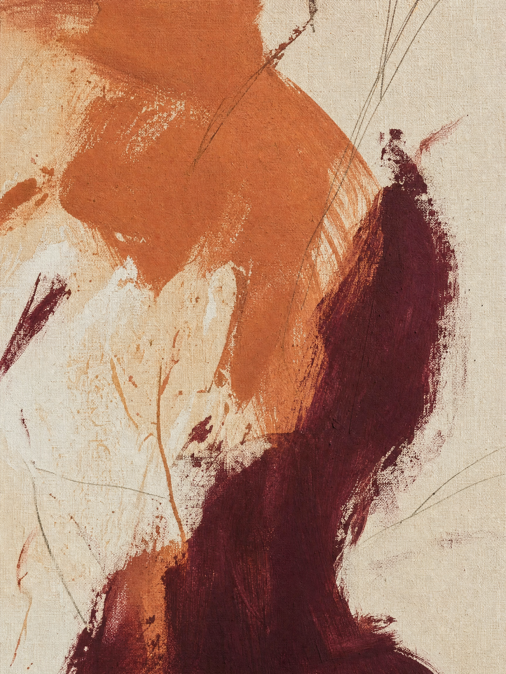 Détail de peinture — texture et matière issues du parcours Crée le canevas de ta vie