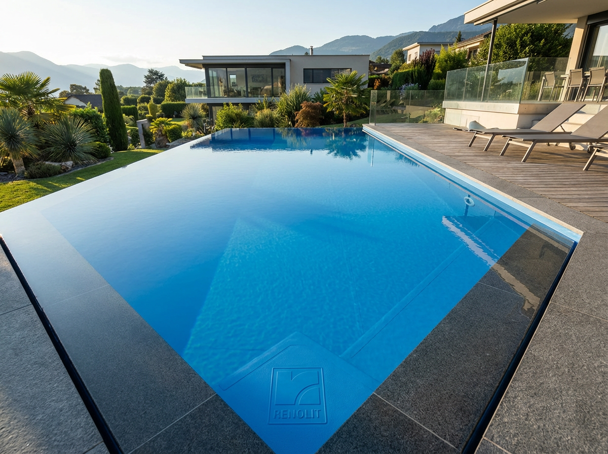 Fertig installierte Pool-Folienauskleidung – Ergebnis nach fachgerechter Ausführung