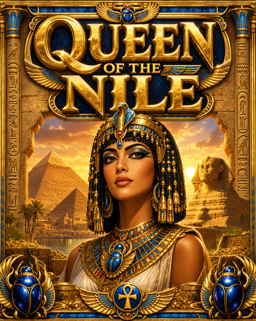 Queen of the Nile pokie slot by Aristocrat — RTP 95.00%