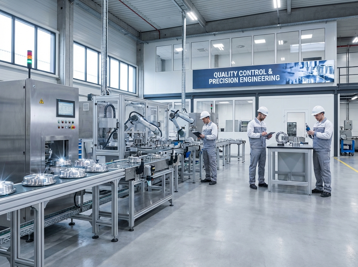 Fábrica de vasos sanitários em aço inox - instalações modernas com equipamentos de fabricação