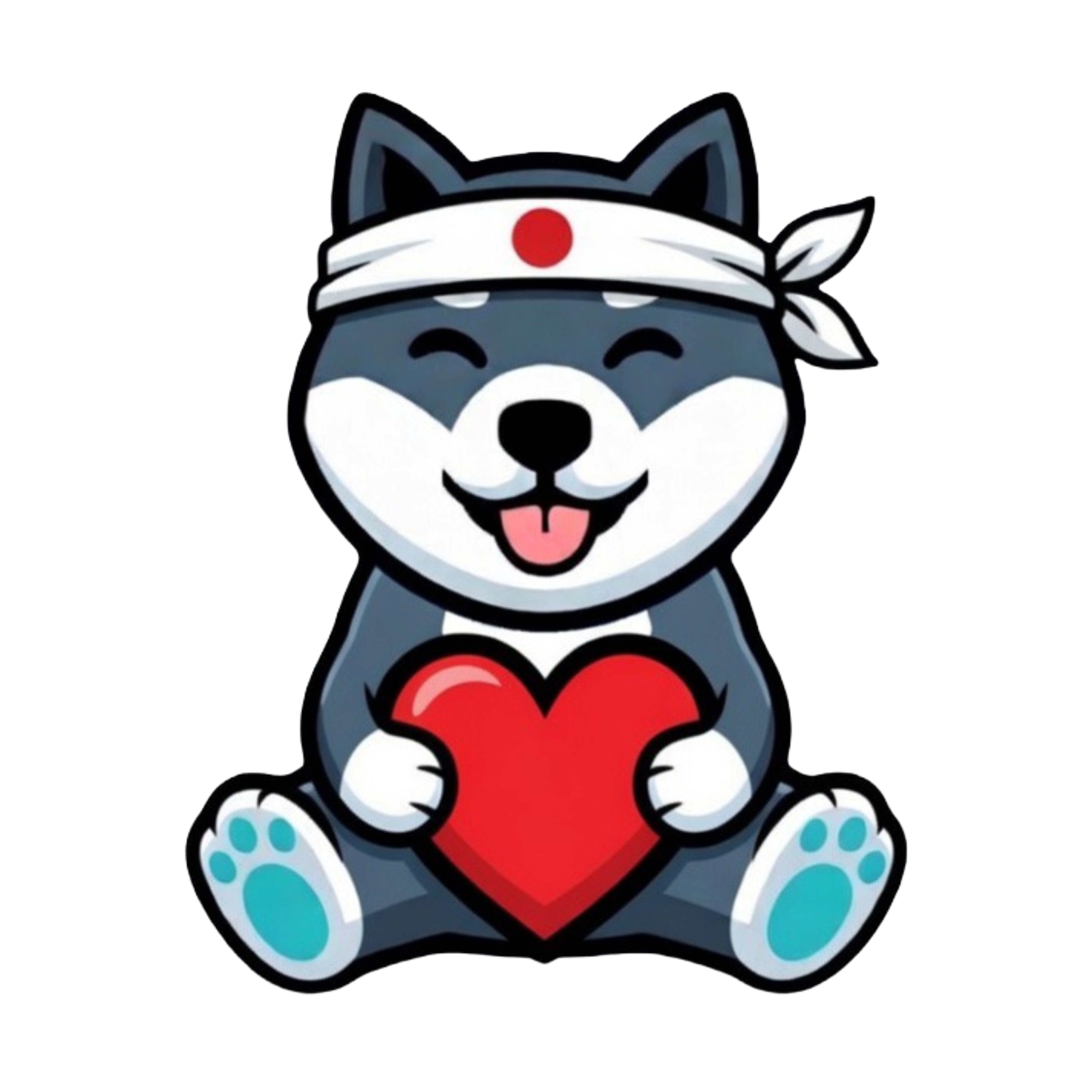 Shikoku Inu with Heart