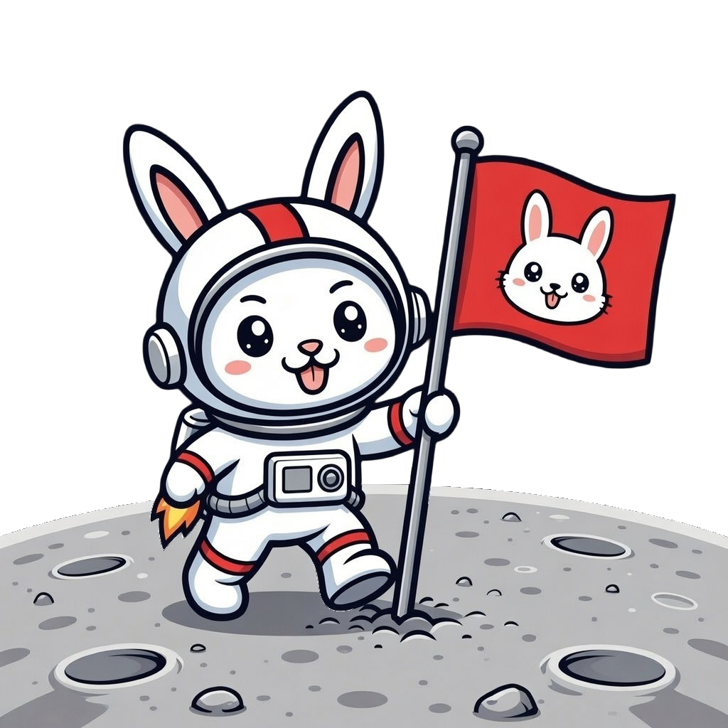 Rocket Bunny on Moon