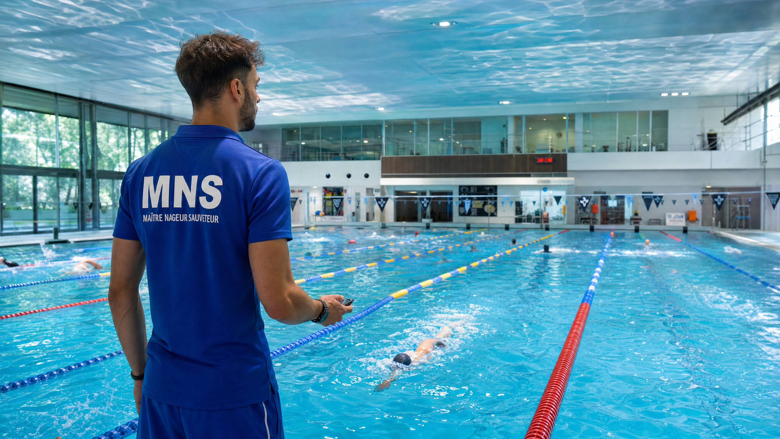 Maître nageur sauveteur en piscine