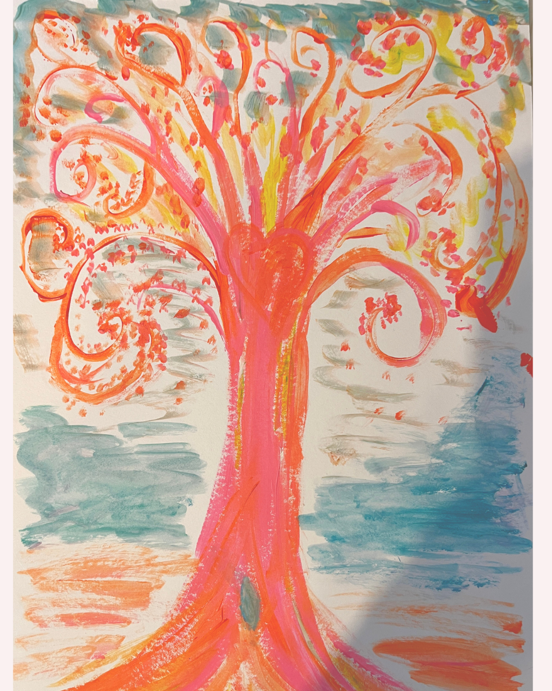 Détail d'une œuvre — matière et texture de peinture HeartCanvas